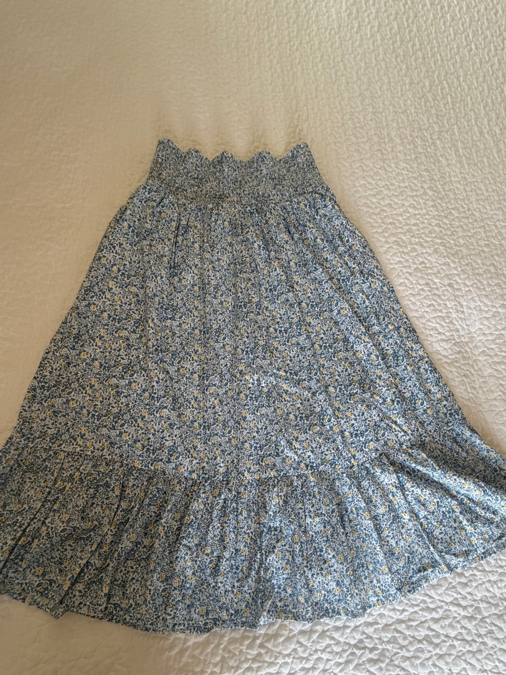 Universal Thread Blue Floral Maxi Skirt with Smocked Waist size medium